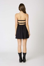 Eyelet Twist Bust Strapless Mini Dress