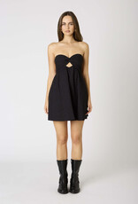 Eyelet Twist Bust Strapless Mini Dress