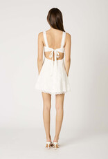 Lace Trim Jacquard Mini Dress