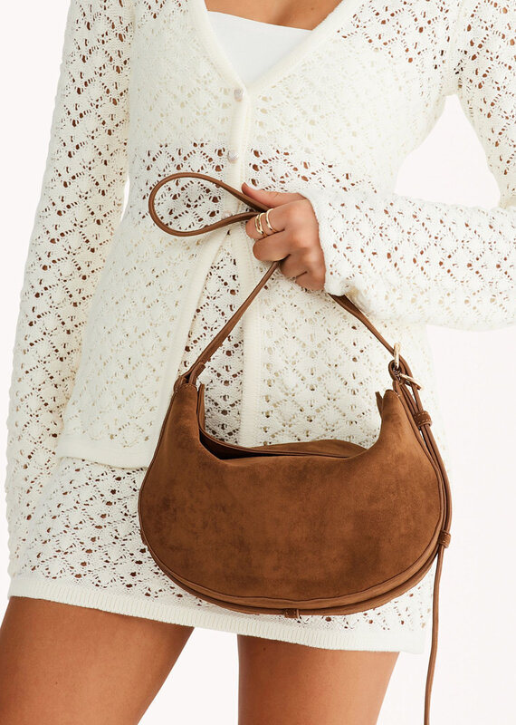 Billini Collins Cross Body Bag Cocoa Suede