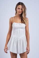 Mollie Eyelet Tie Shoulder Mini Dress