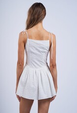 Mollie Eyelet Tie Shoulder Mini Dress
