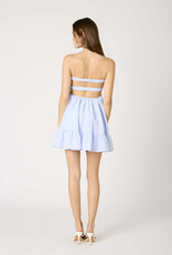 Gingham Twist Bust Strapless Romper