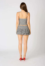 Brewer Gingham Top with Ribbon Trim
