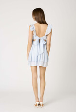 Ruffle Shoulder Layered Mini Dress