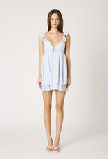 Ruffle Shoulder Layered Mini Dress