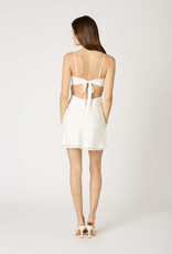 Oberle Bow Trim Tie Back Mini Dress