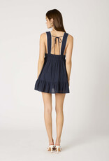 Embroidered Trim V Neck Romper Mini Dress