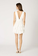 V Neck Tiered Mini Dress