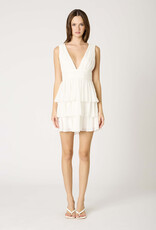 V Neck Tiered Mini Dress