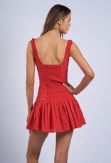 Eyelet Drop Waist Mini Dress