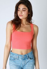 Clean Line Square Neck Top O/S Camellia