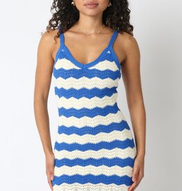 Crochet Chevron Mini Dress