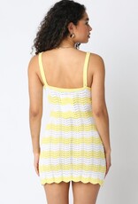 Crochet Chevron Mini Dress