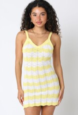 Crochet Chevron Mini Dress