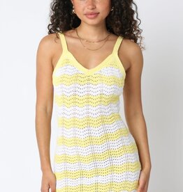 Crochet Chevron Mini Dress