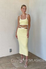Contrast Binding Top and Midi Skirt Set