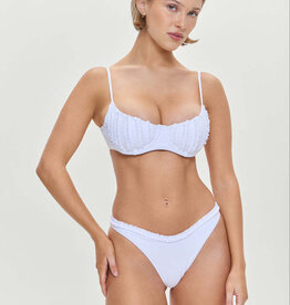 Frankies Bikinis Cola Ruffle Underwire Bikini Top