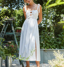 ASTR Helia Bow Front Midi Dress