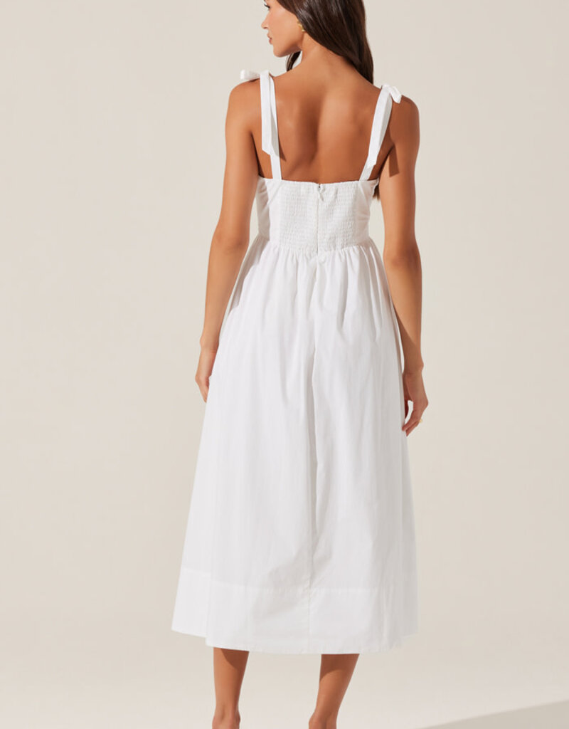 ASTR Helia Bow Front Midi Dress