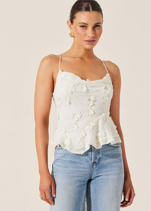 Everli Floral Applique Camisole Top