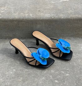 Orchid 3D Flower Kitten Heel Sandal