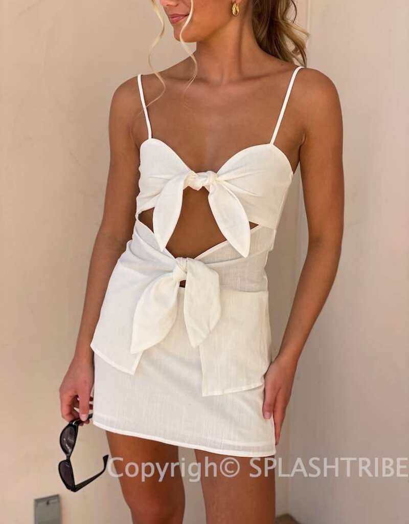 Front Knot Cami and Mini Skirt Set