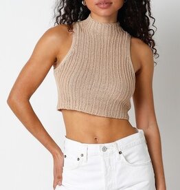 Snyder Knit Mock Neck Crop Top