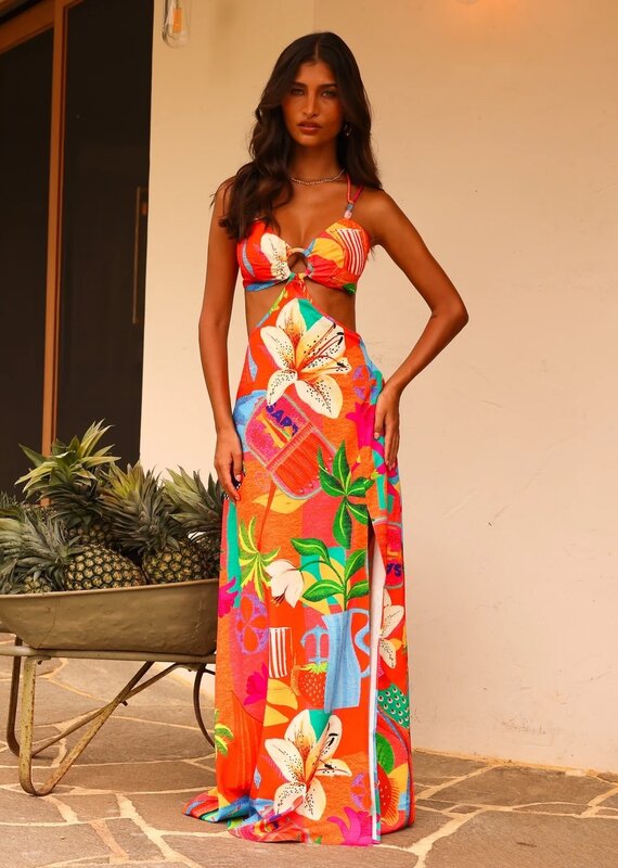 Kulani Kinis Beaded Cut Out Maxi Dress