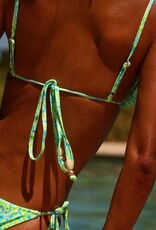 Kulani Kinis Ruched Bow Bralette Bikini Top