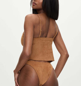 Frankies Bikinis X Bella Hadid Dove Suede Bikini Bottom