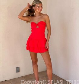 Ryleigh Strapless Romper Mini Dress