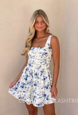 Floral Square Neck Mini Dress
