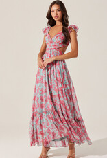 ASTR Primrose Floral Strappy Back Maxi Dress