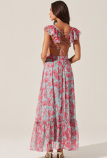 ASTR Primrose Floral Strappy Back Maxi Dress