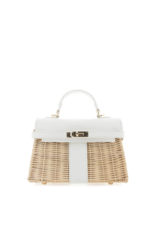 Billini Hariette Rattan Handle Bag Rattan White