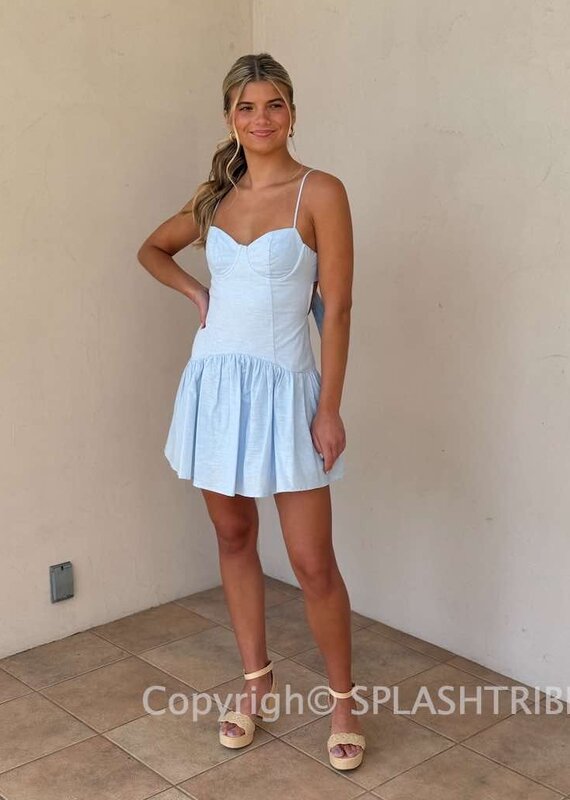 Julia Underwire Mini Dress with Back Tie