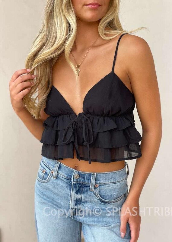 Solid Layered Cami Crop Top