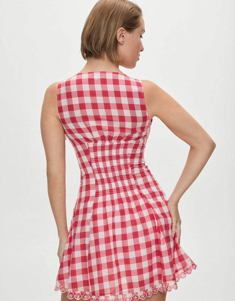 Frankies Bikinis X Bella Hadid Farm Gingham Mini Dress