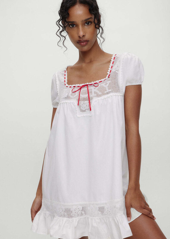 Frankies Bikinis X Bella Hadid Western Poplin Mini Dress