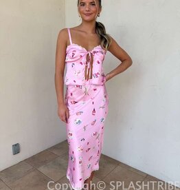 Farmers Market Satin Fly Away Top