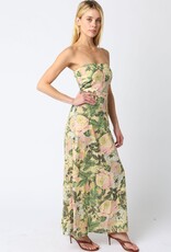 Amina Floral Strapless Maxi Dress