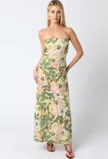 Amina Floral Strapless Maxi Dress