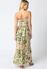 Amina Floral Strapless Maxi Dress