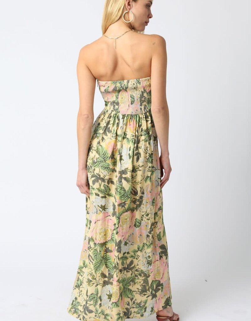 Amina Floral Strapless Maxi Dress