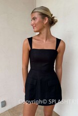 Double Pocket Square Neck Mini Dress