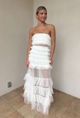 Nicole Ruffled Tulle Maxi Dress