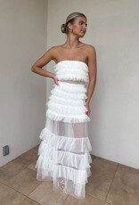 Nicole Ruffled Tulle Maxi Dress