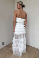 Nicole Ruffled Tulle Maxi Dress