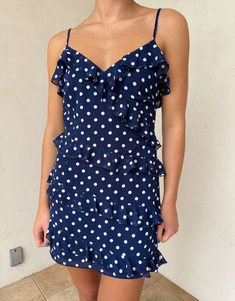 Polka Dot Ruffle Mini Dress